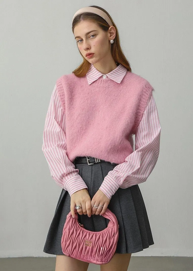 ROUND NECK KNIT VEST