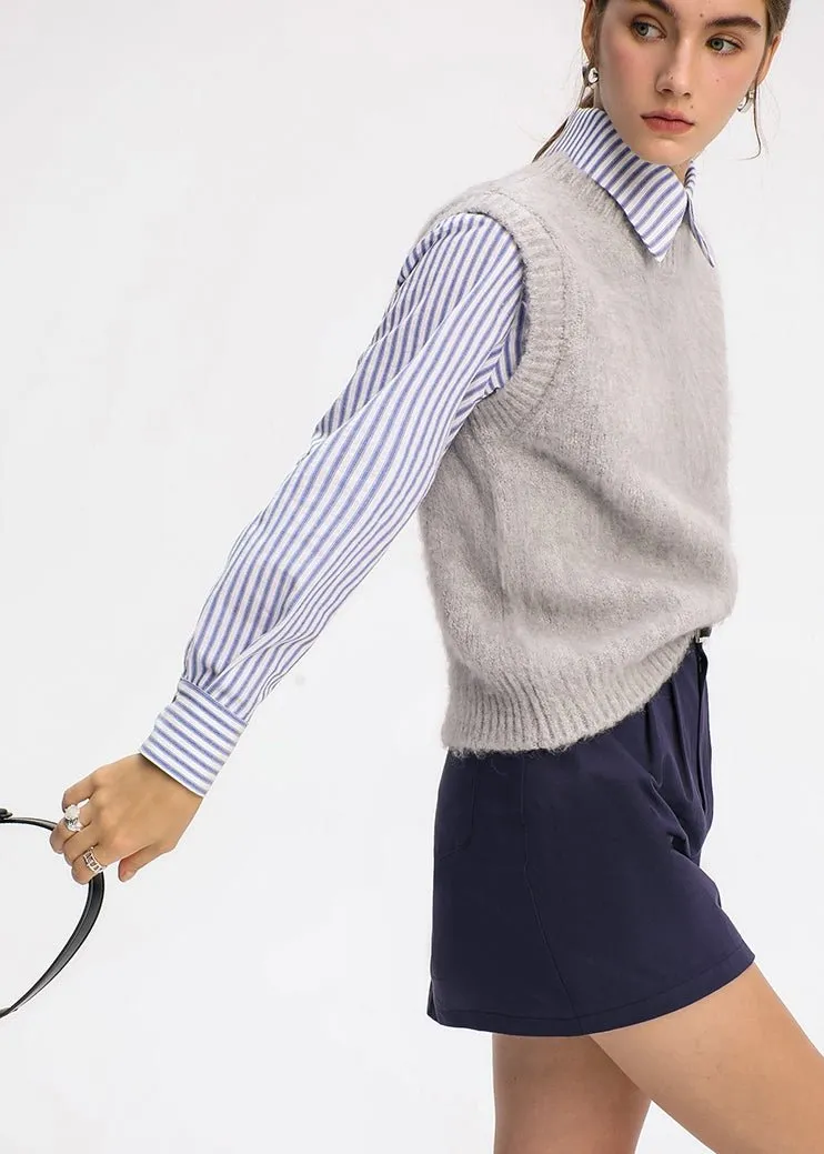 ROUND NECK KNIT VEST