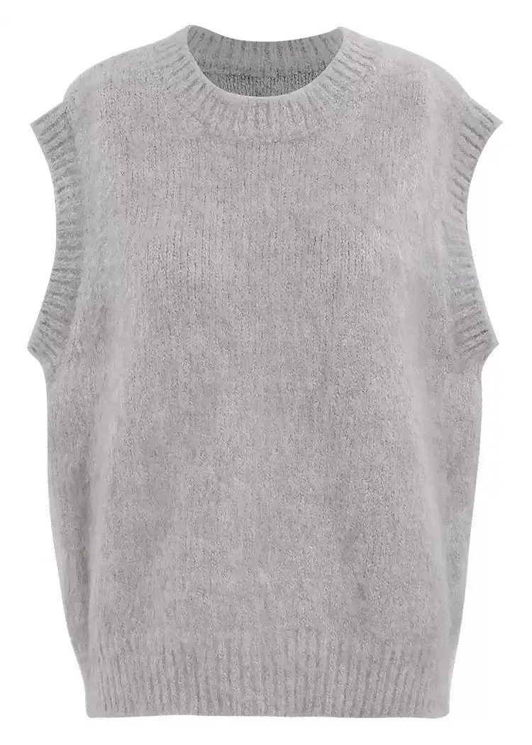ROUND NECK KNIT VEST