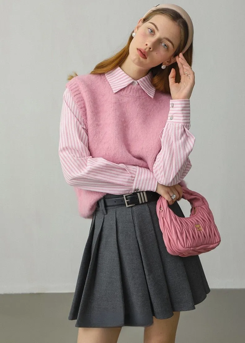ROUND NECK KNIT VEST