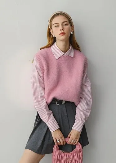 ROUND NECK KNIT VEST