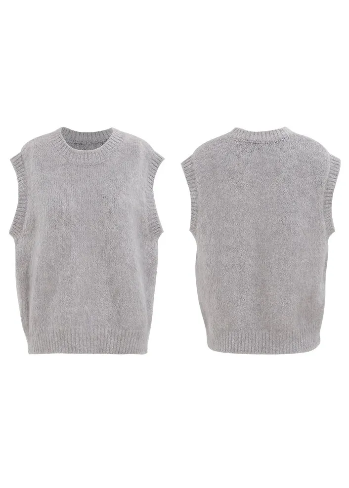 ROUND NECK KNIT VEST