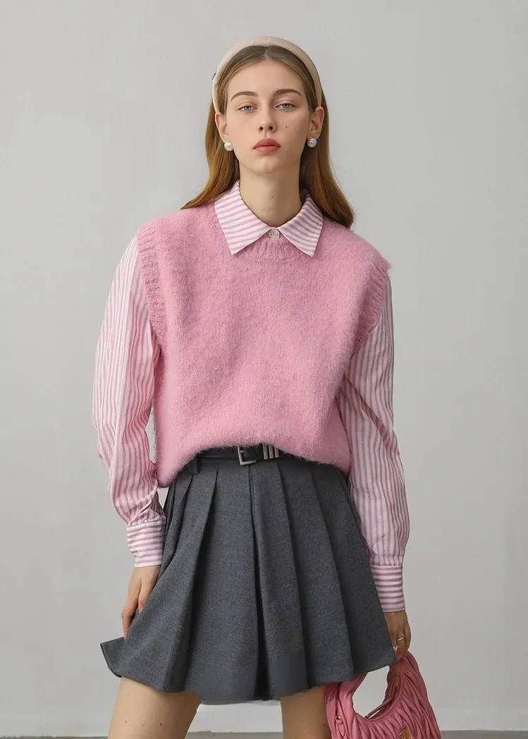 ROUND NECK KNIT VEST