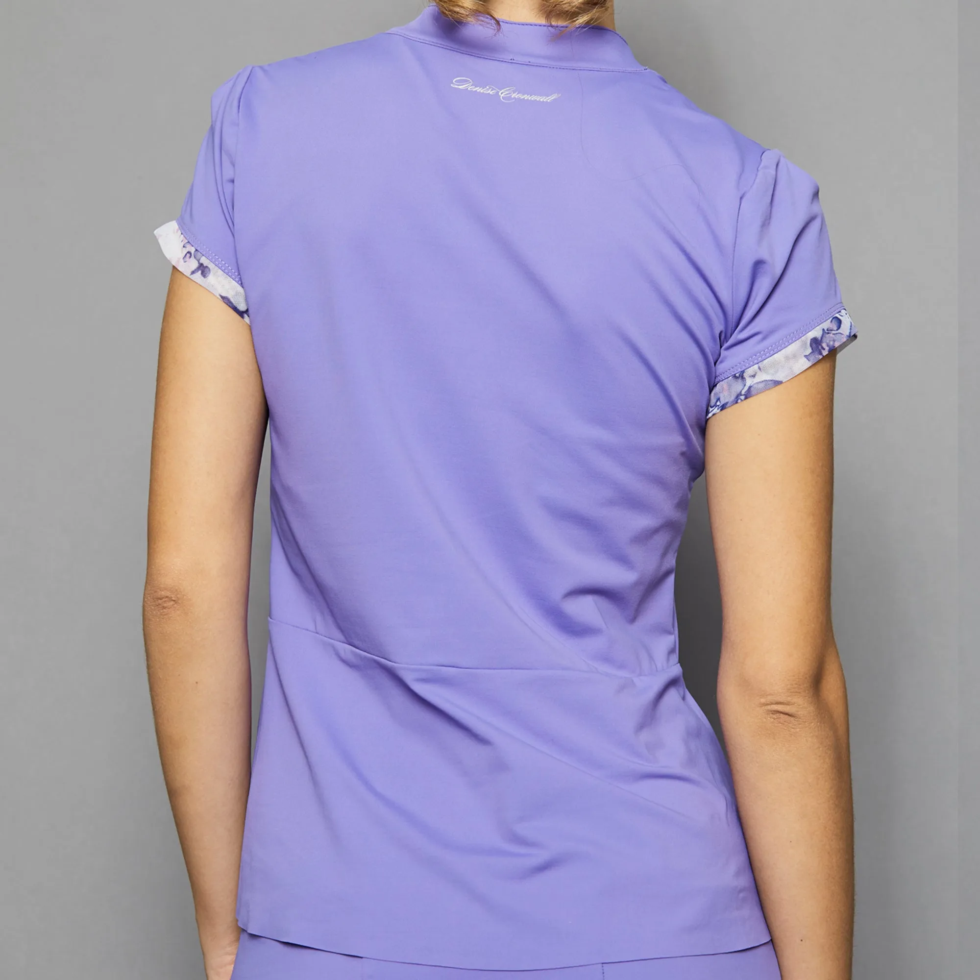 Serenity Cap-Sleeve Collar Top (lilac)