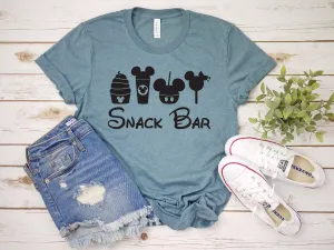 Snack Bar - Disney Snack Goals T Shirt- Disney Food Lover T Shirt - Dole Whip T Shirt - Pretzel - Adult Unisex