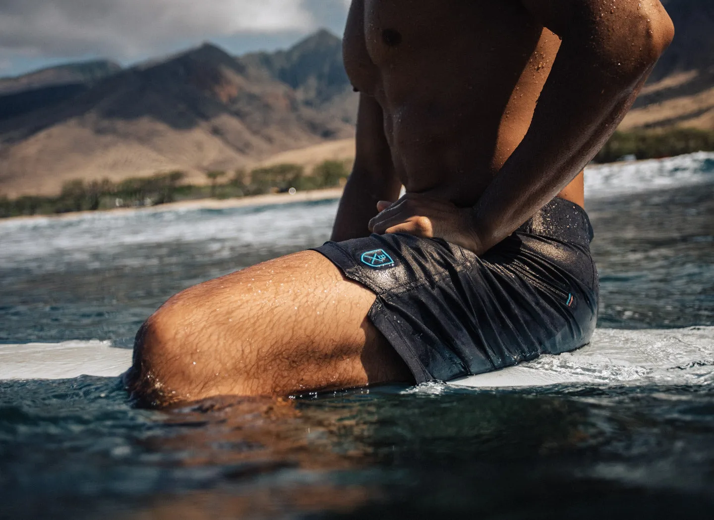The Spartan Board Shorts - 9" Inseam - Storm (Blue Mirage)