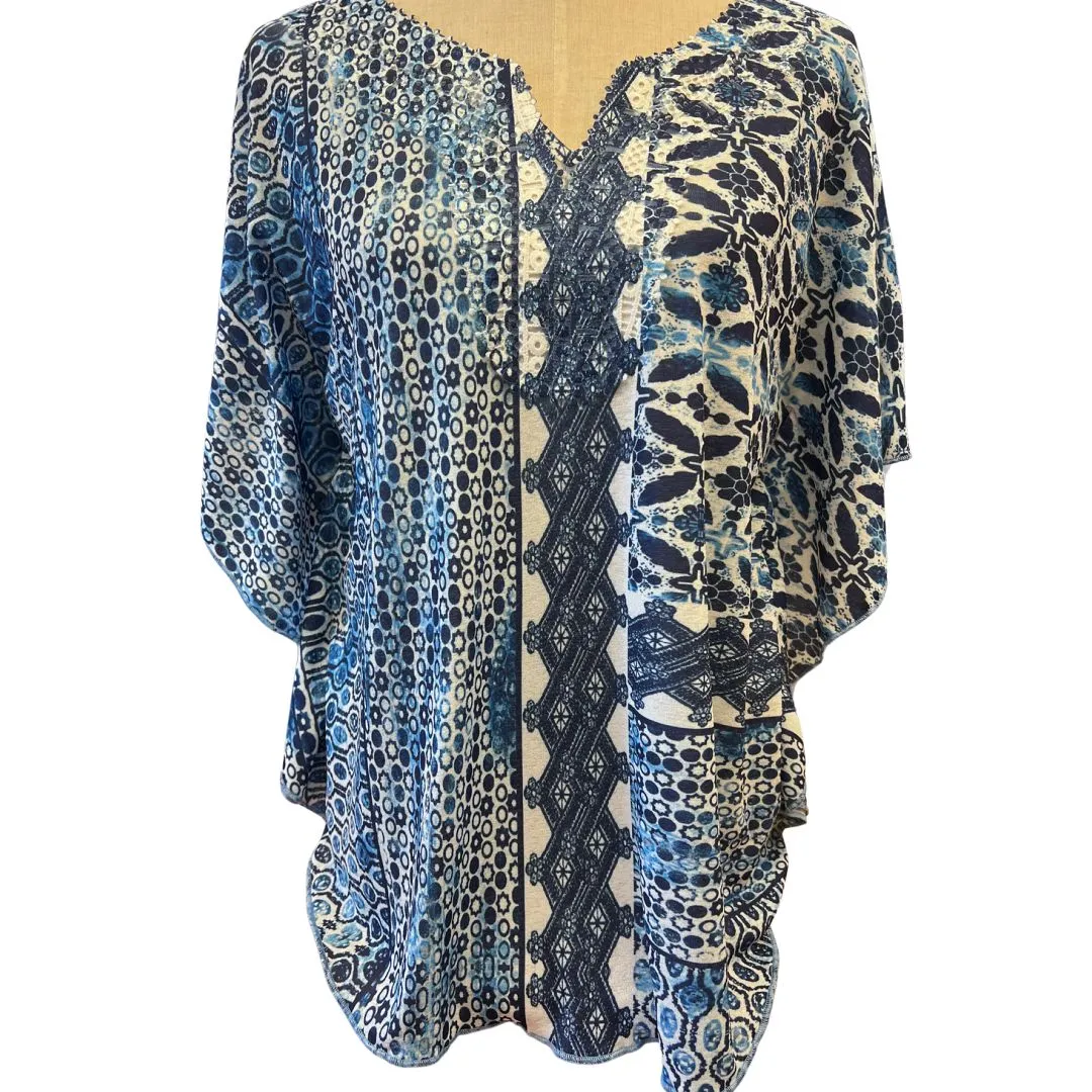 Top Lace Batwing Floral