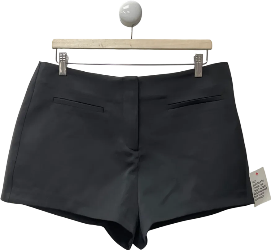 Topshop Black Satin Tailored Knicker Short UK 16