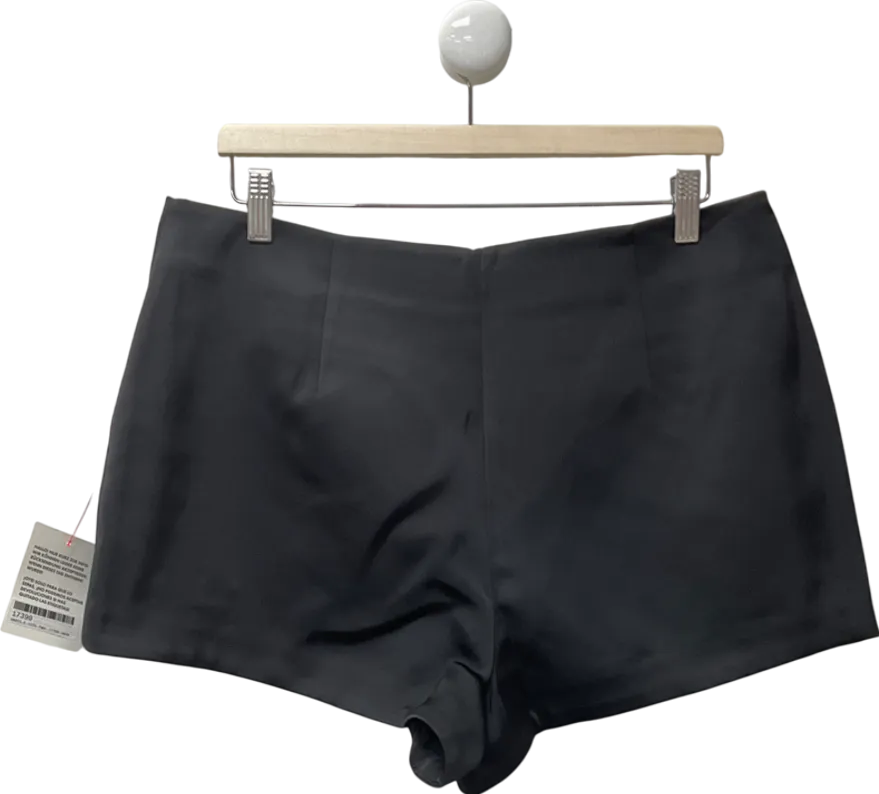 Topshop Black Satin Tailored Knicker Short UK 16
