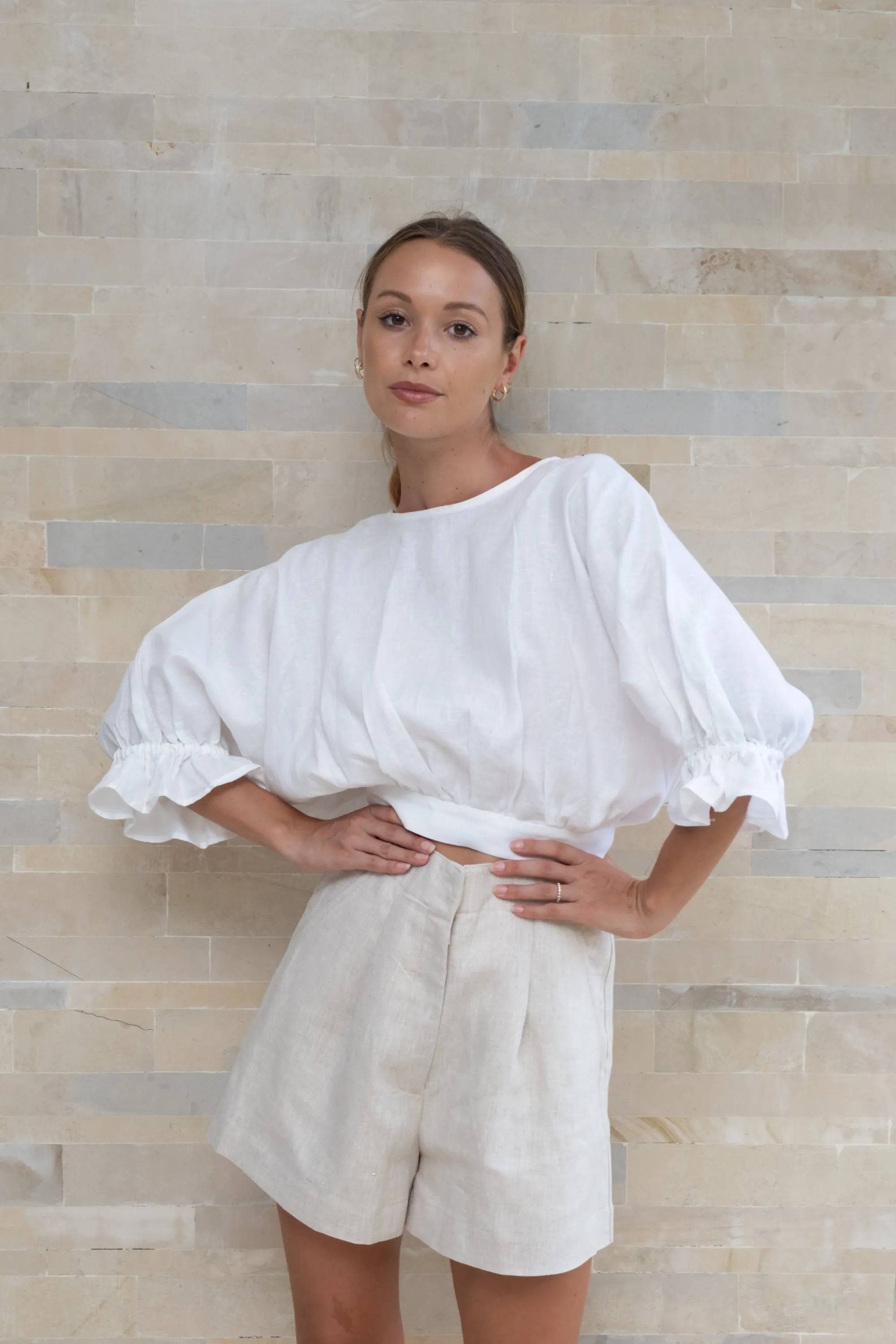 Voyage Shorts Natural Linen