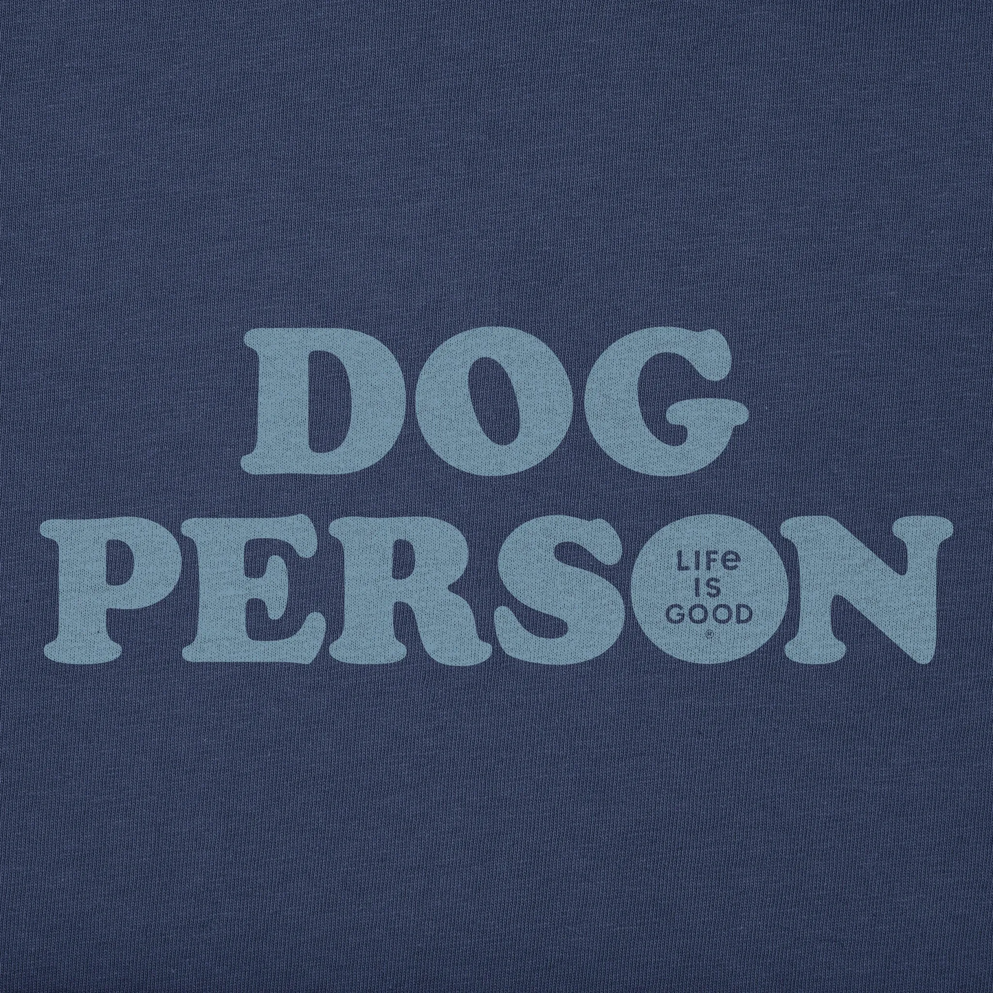 Women's Dog Person Text Short Sleeve Vee