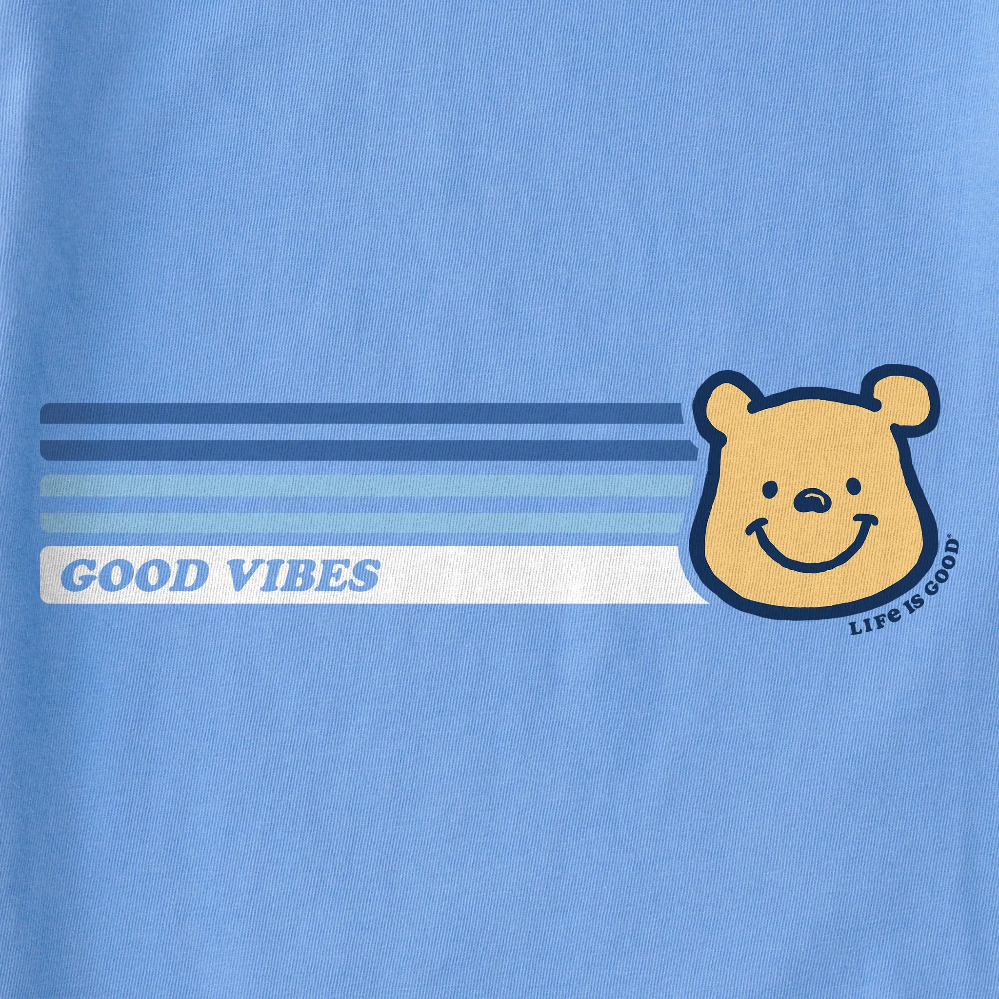 Women's Good Vibes Winnie Stripes Short Sleeve Vee