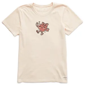 Women's Happy Heart Short Sleeve Crusher Tee