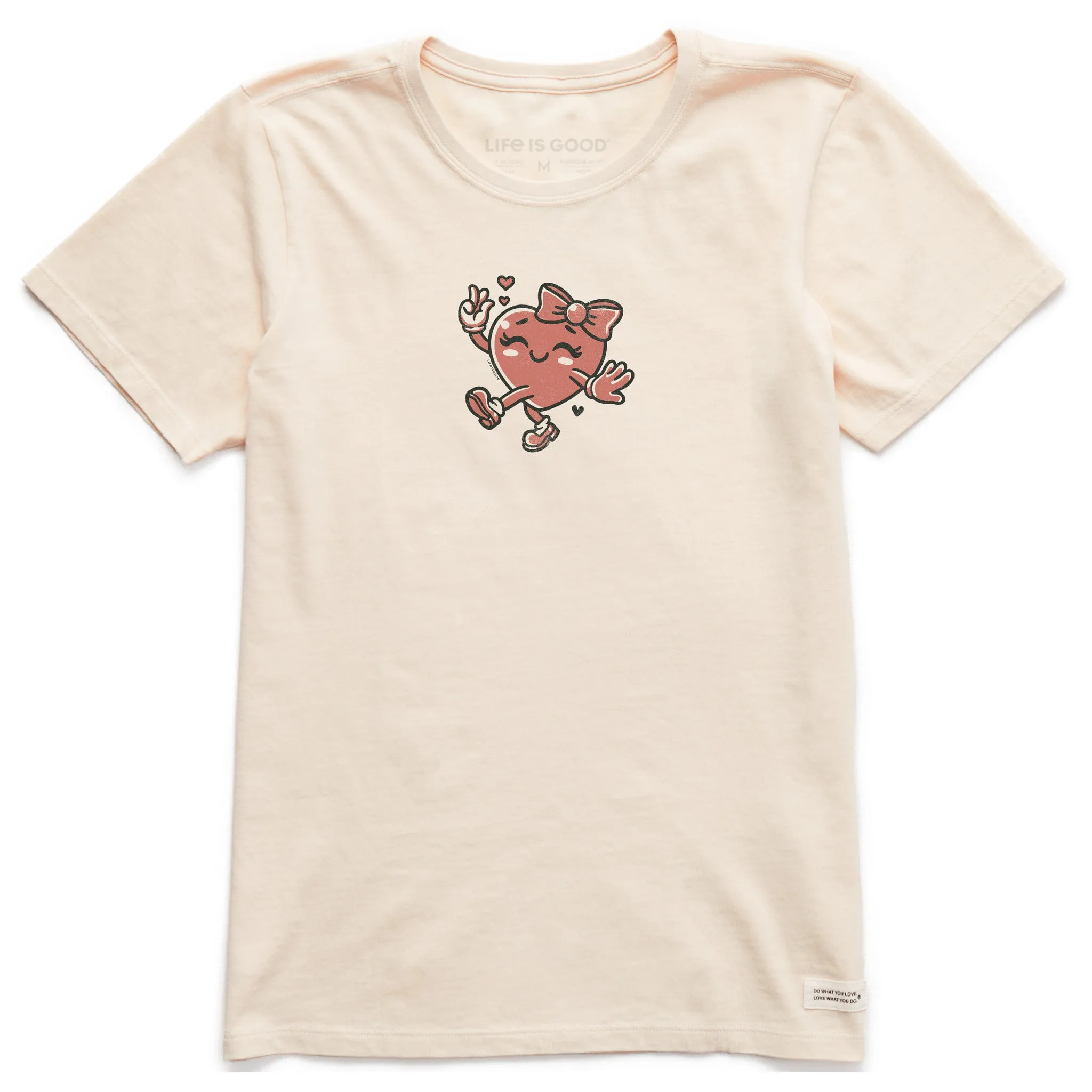 Women's Happy Heart Short Sleeve Crusher Tee
