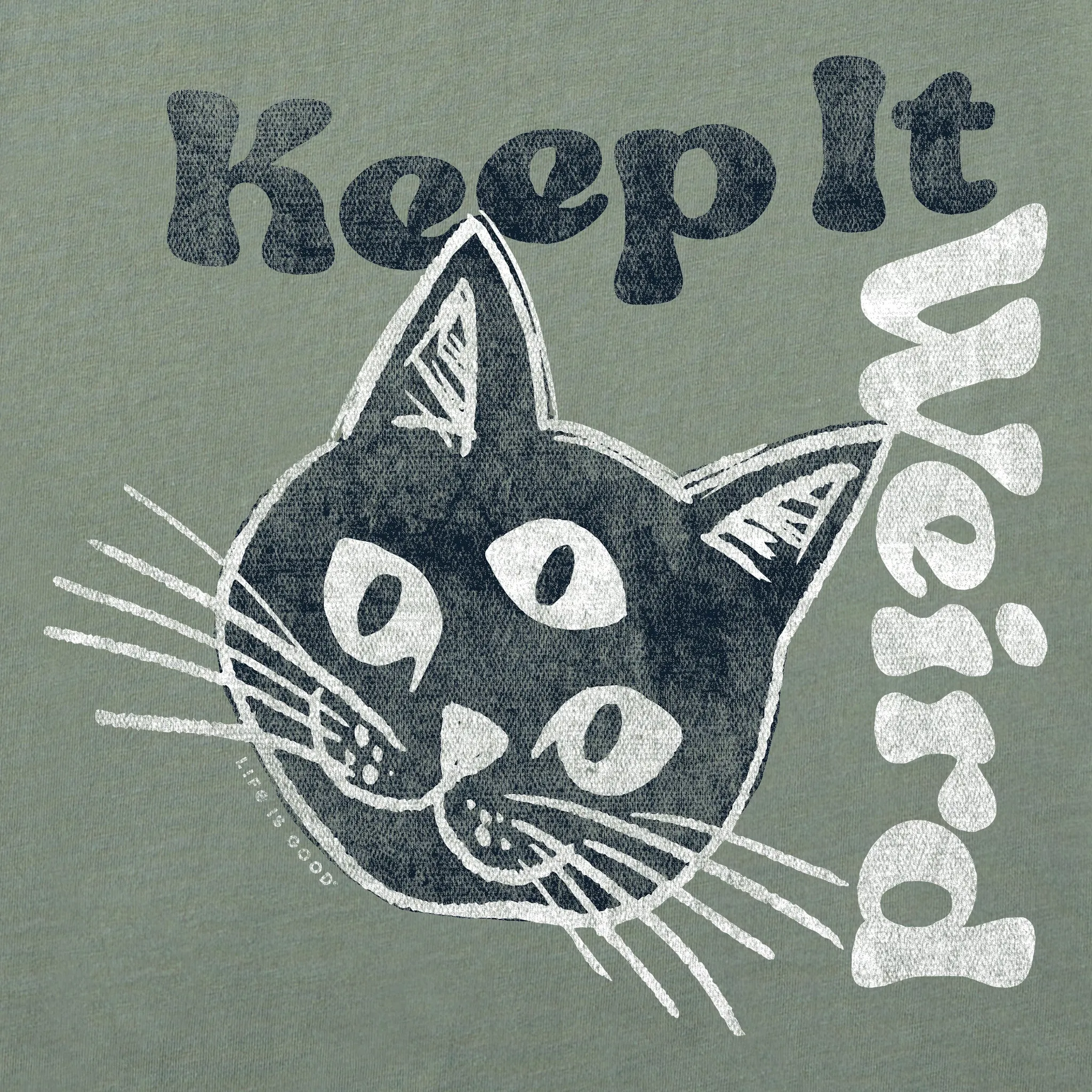 Women's Keep it Weird Cat Short Sleeve Crusher Tee