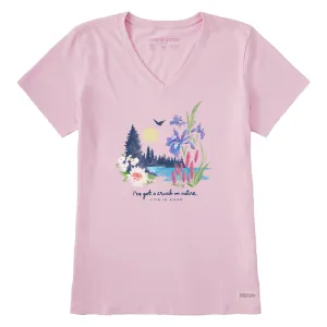 Women's Lakescape Crush on Nature Short Sleeve Vee
