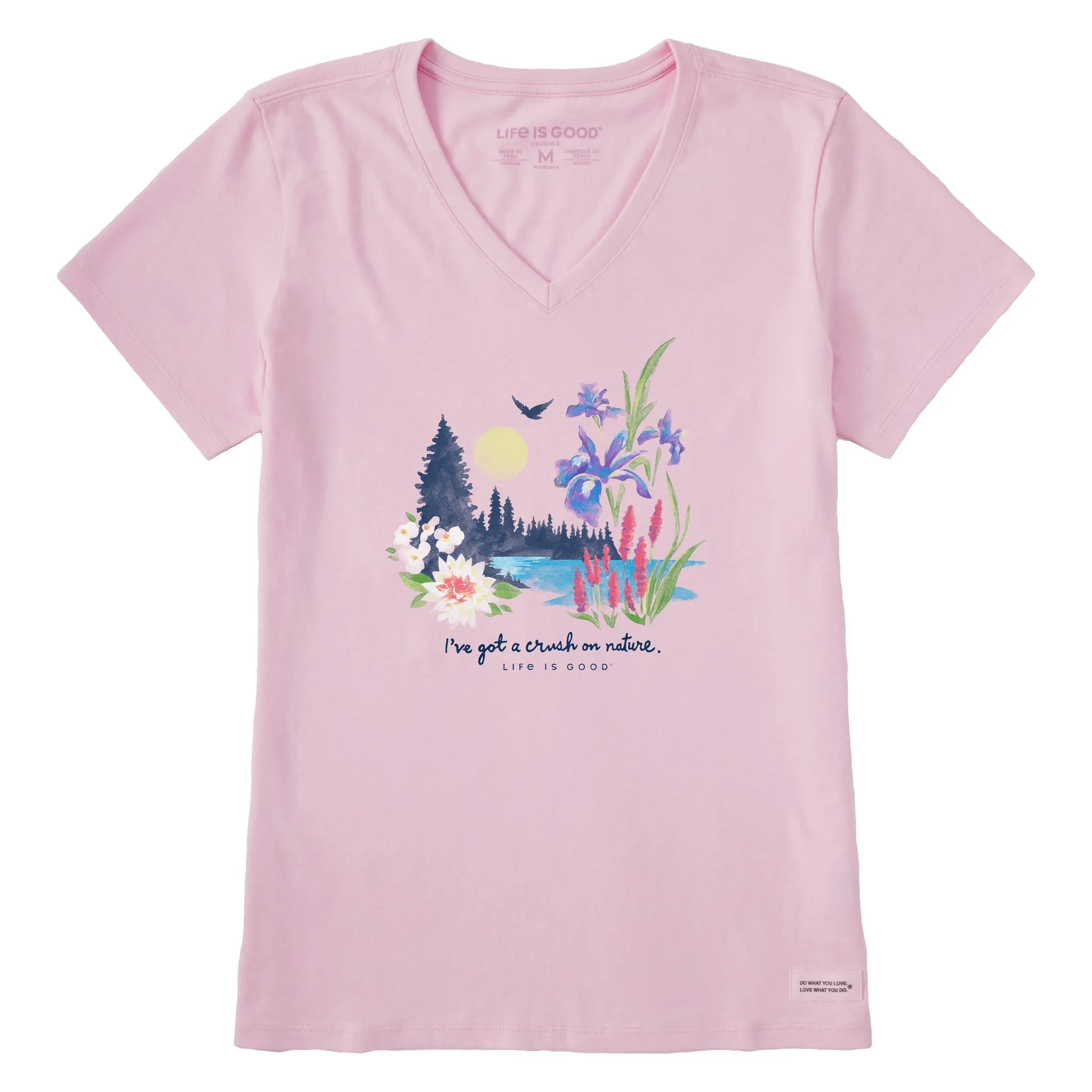 Women's Lakescape Crush on Nature Short Sleeve Vee