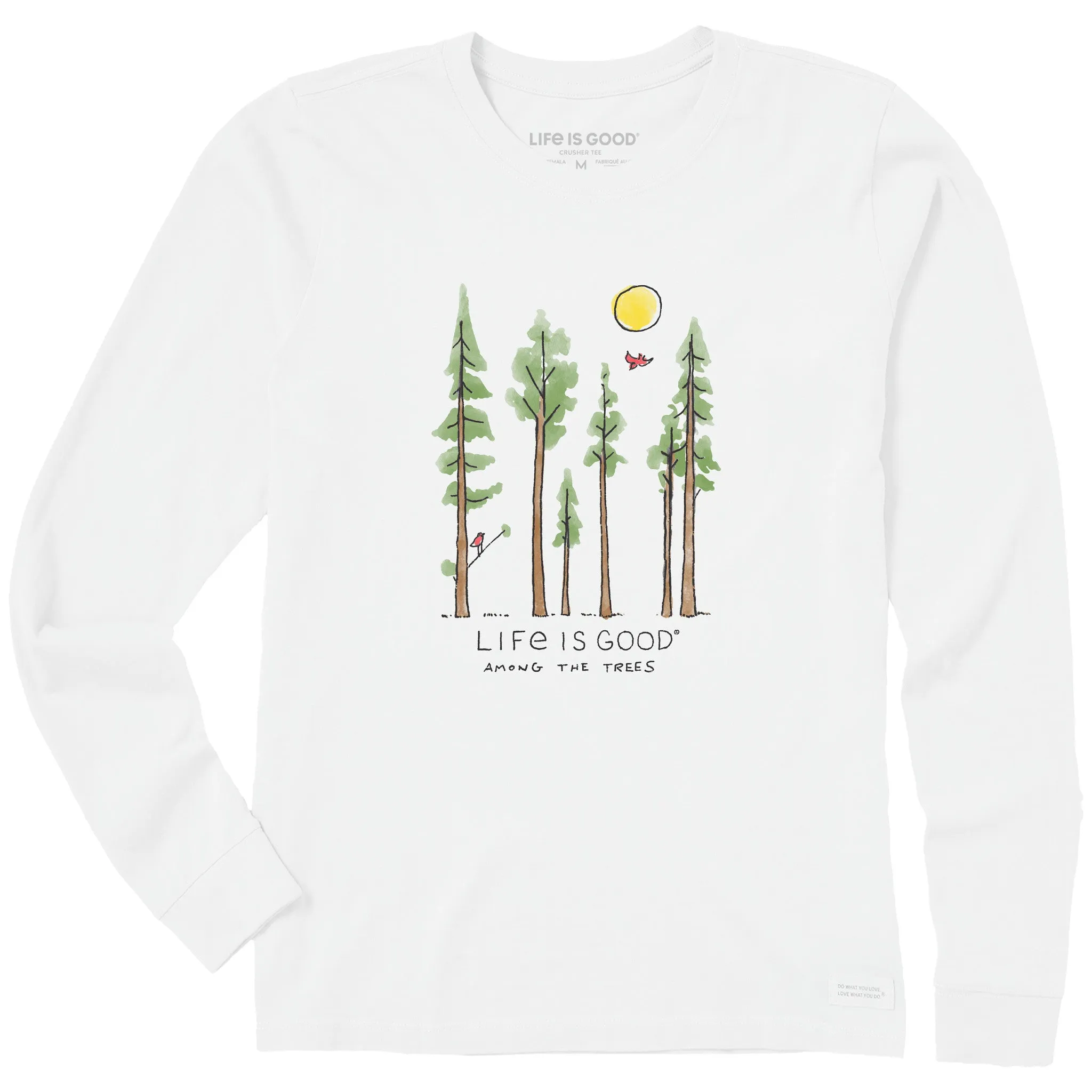 Women's Life is Good Among the Trees Long Sleeve Crusher Tee