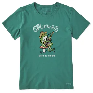 Women's Martin & Co. Frog Guitar Short Sleeve Crusher Tee