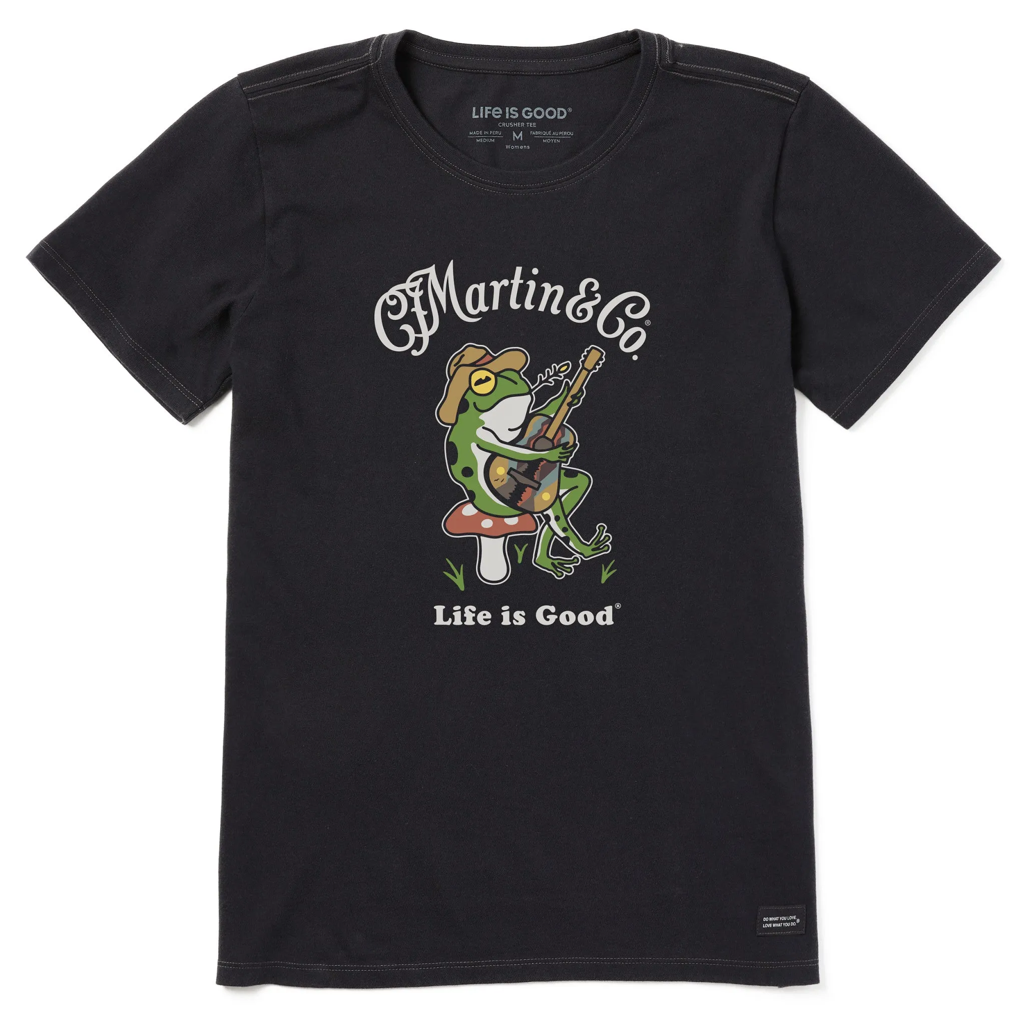Women's Martin & Co. Frog Guitar Short Sleeve Crusher Tee