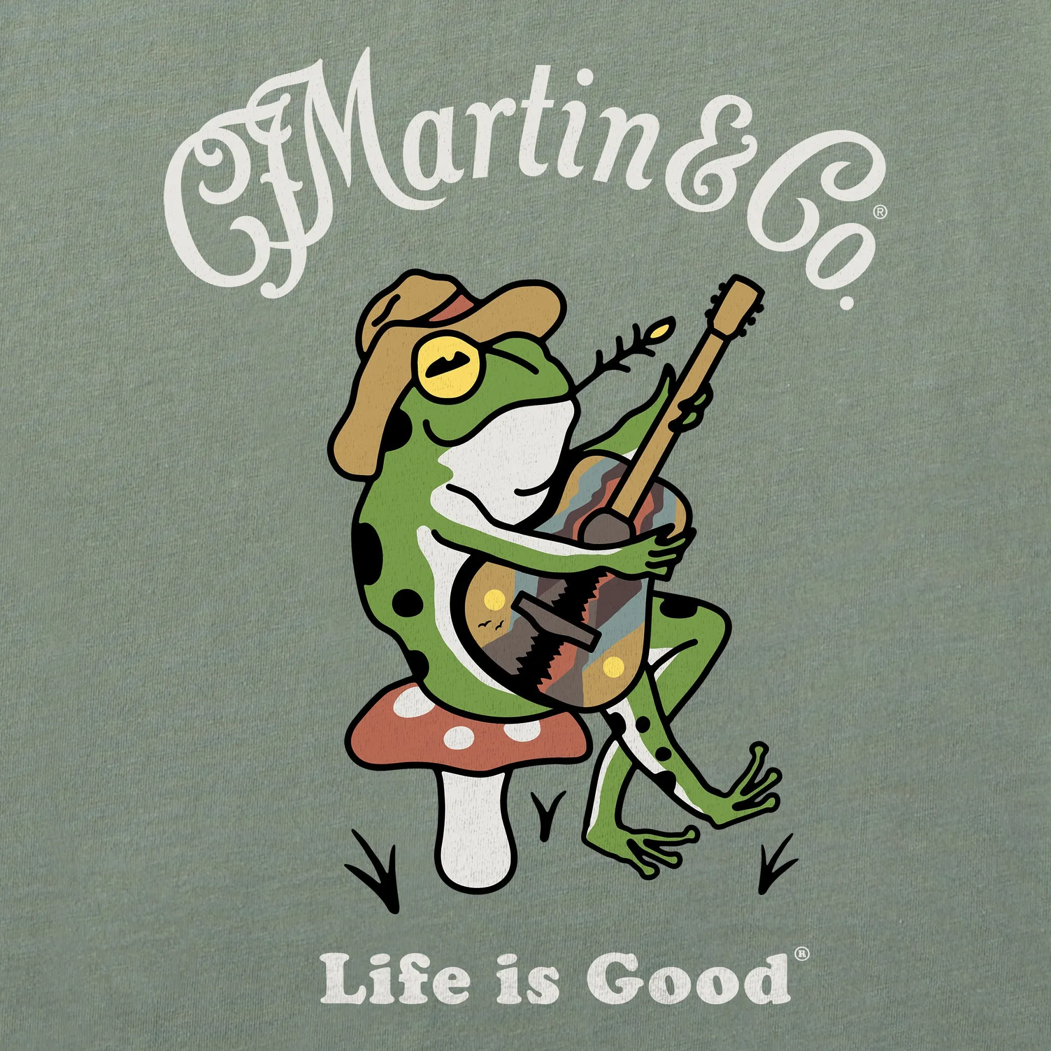 Women's Martin & Co. Frog Guitar Short Sleeve Crusher Tee
