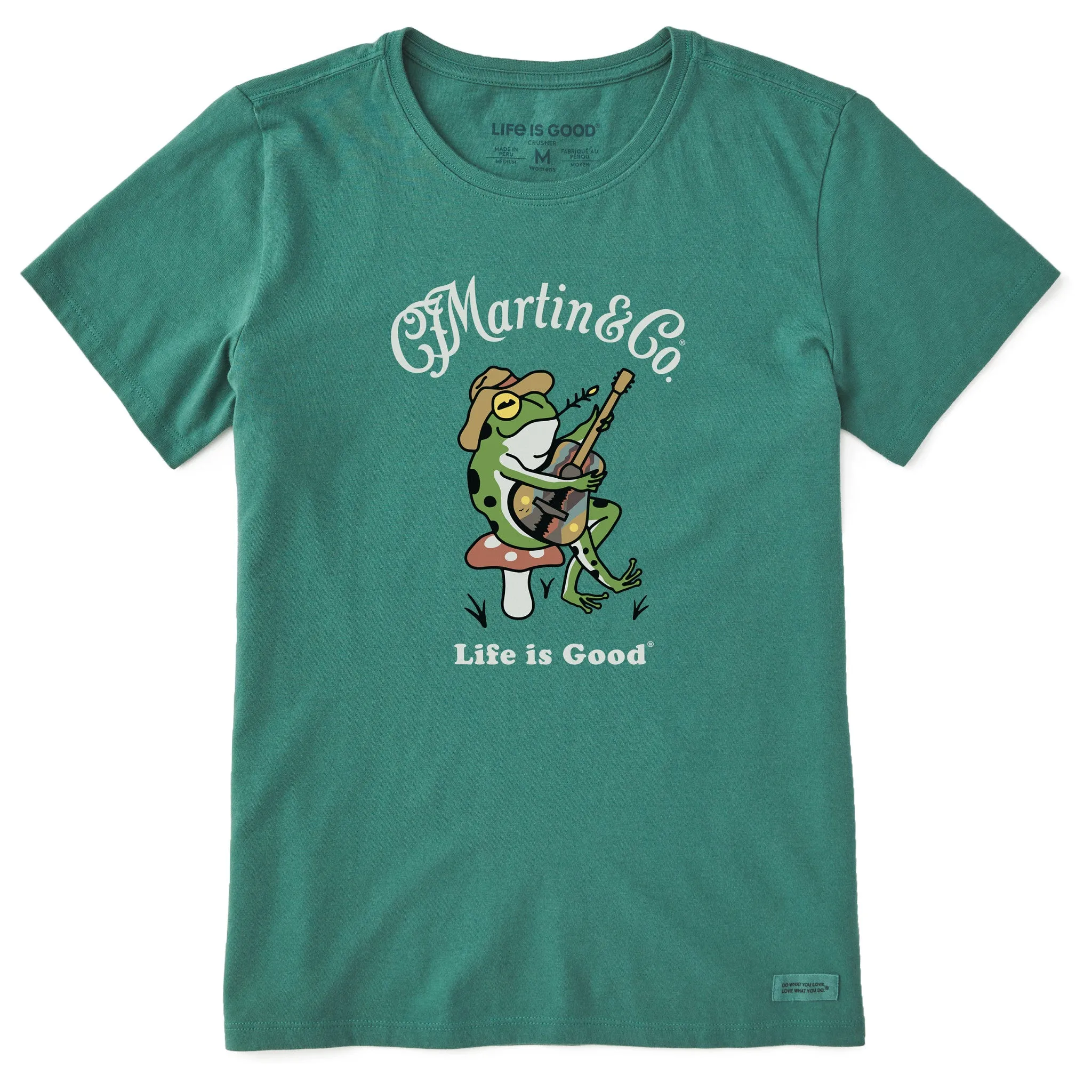 Women's Martin & Co. Frog Guitar Short Sleeve Crusher Tee