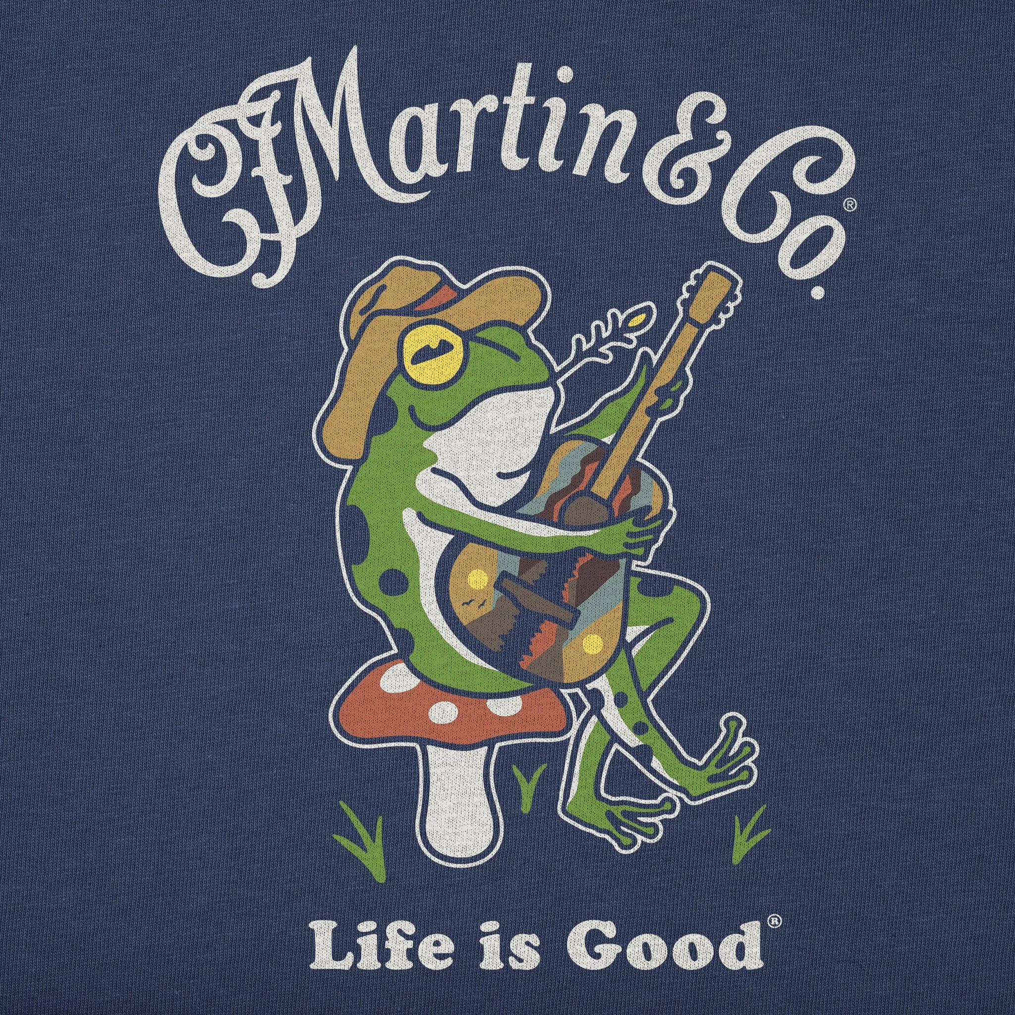 Women's Martin & Co. Frog Guitar Short Sleeve Crusher Tee