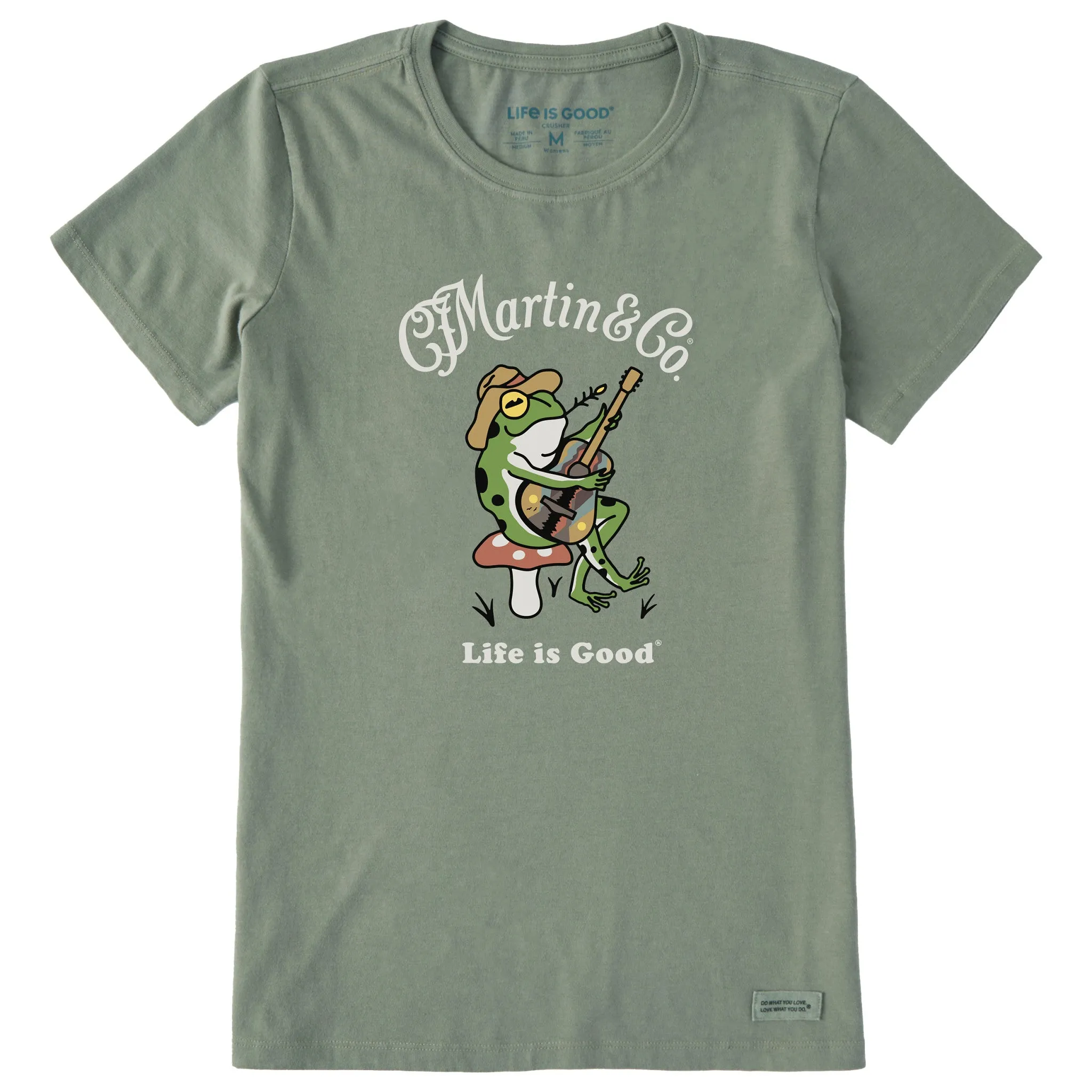 Women's Martin & Co. Frog Guitar Short Sleeve Crusher Tee