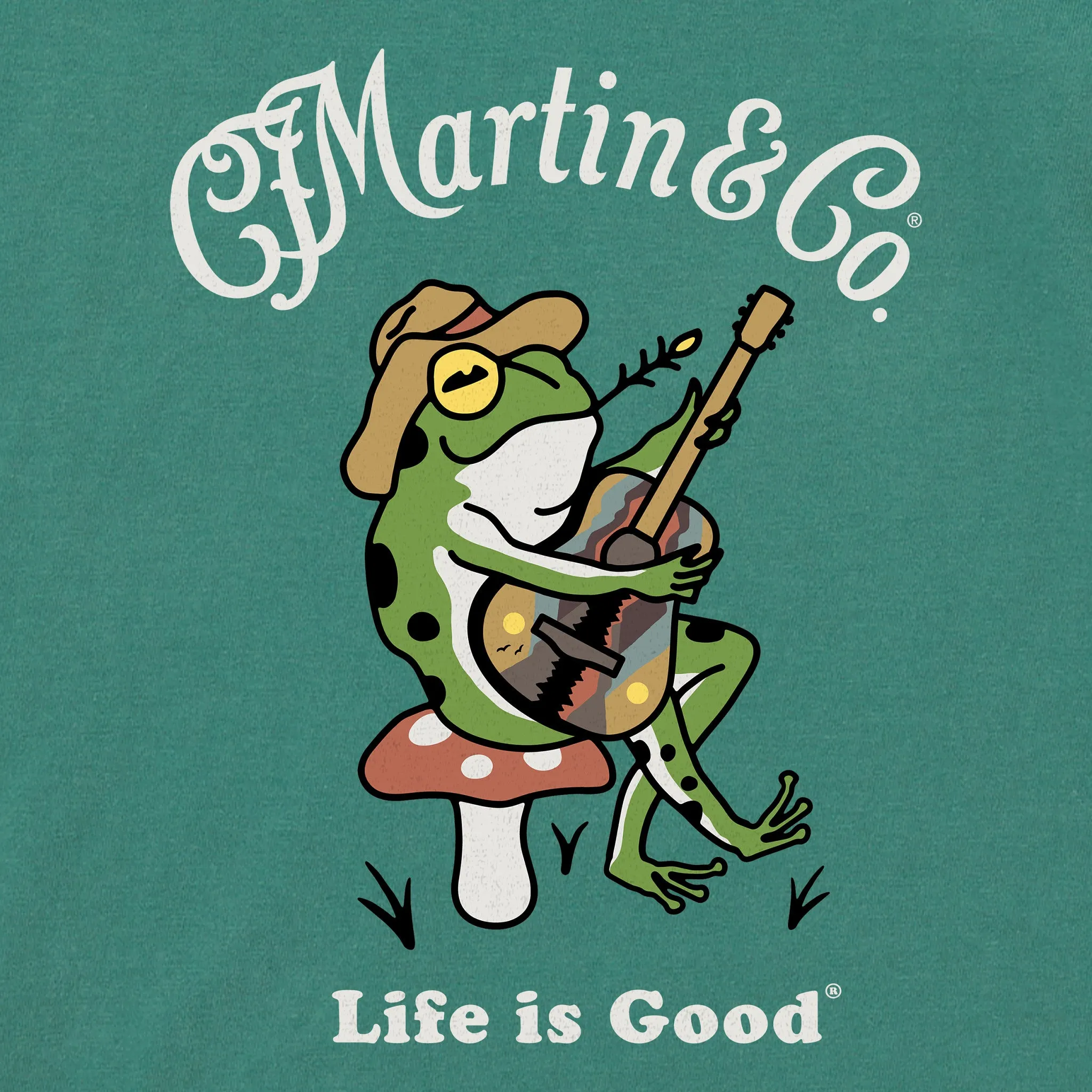 Women's Martin & Co. Frog Guitar Short Sleeve Crusher Tee