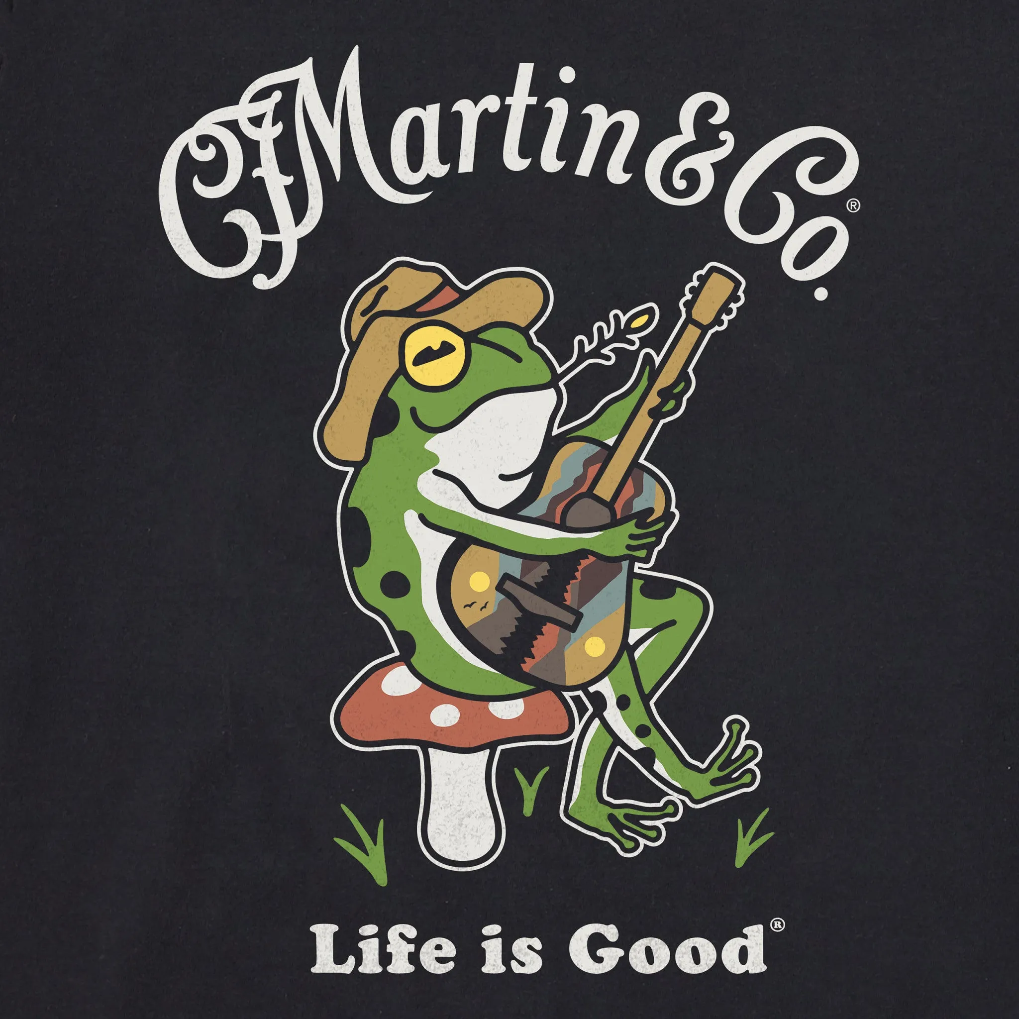 Women's Martin & Co. Frog Guitar Short Sleeve Crusher Tee