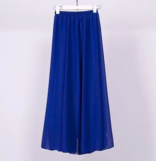 Women's maxi skirt two layer boho high waist skirt