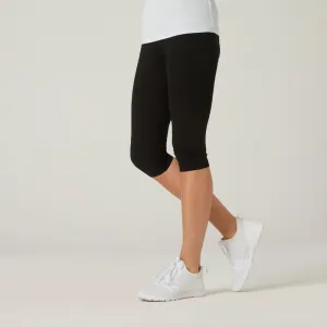 Women's Slim-Fit Fitness Cropped Bottoms 500