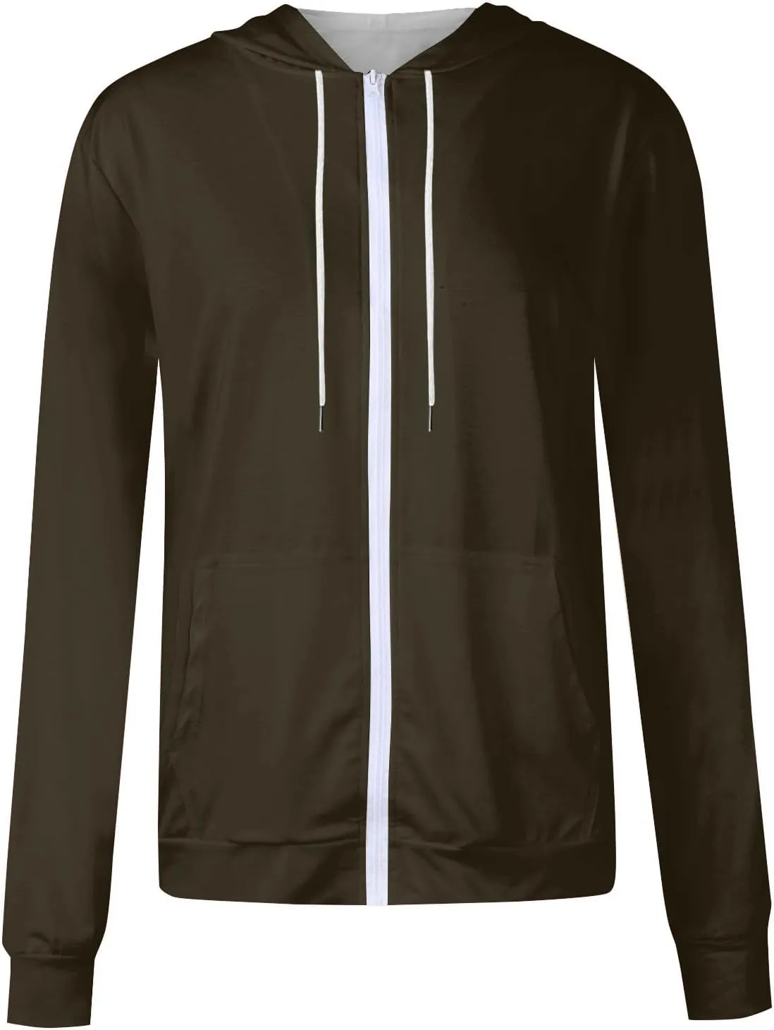 Womens Zip Up Hoodies Casual Oversized Fleece Sweatshirts Long Sleeve Jacket with Pockets 2024 Fall Sweatshirts