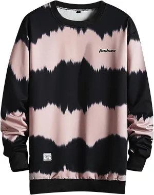 Ymosrh Mens Trendy Hoodie Men's New Stripe Autumn Blouse Casual Fashion Long Sleeve Top Shirt Pullover Hoodie