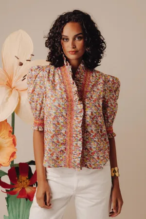 Zuri Short Sleeve Libby Print Top
