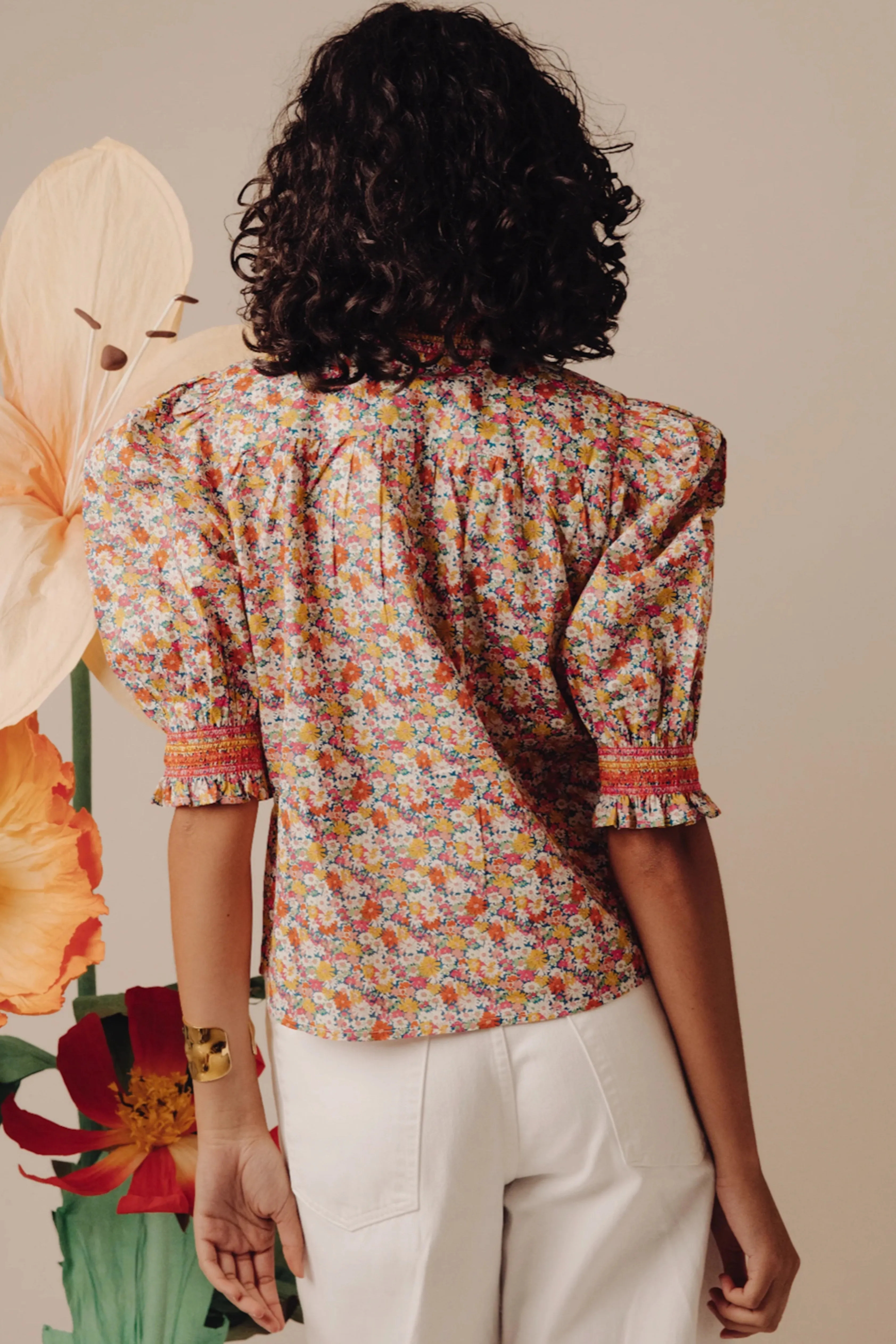 Zuri Short Sleeve Libby Print Top